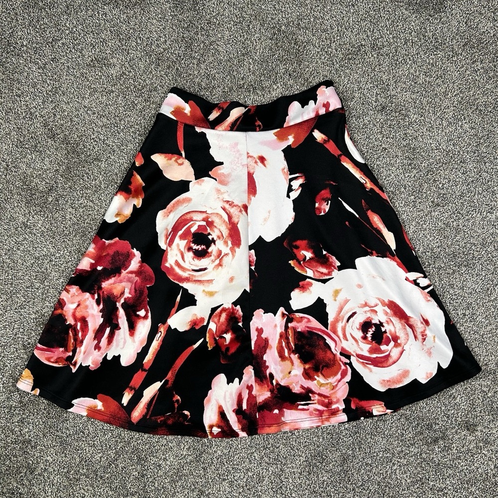Poetry‎ Floral Print Midi Skirt Women's Medium USA Made Casual Professional Work - Picture 2 of 7